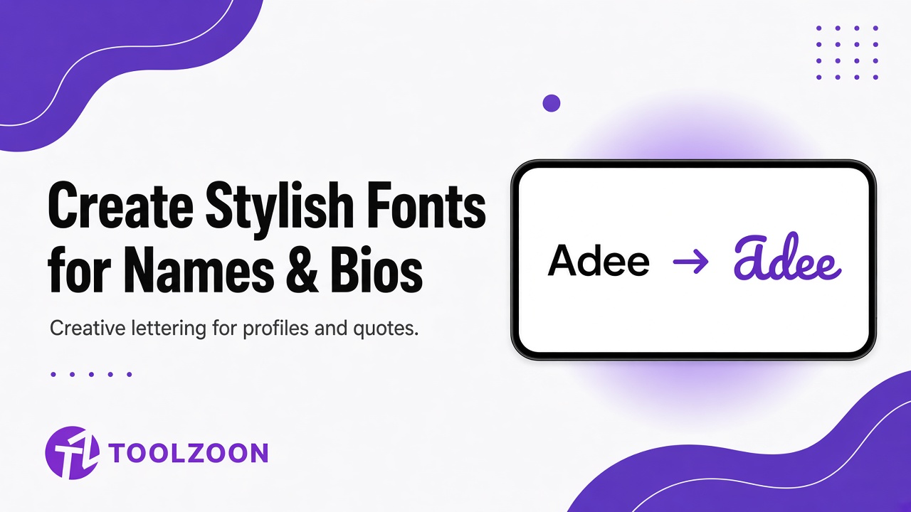 Create Stylish Fonts for Names, Bios, and Creative Lettering